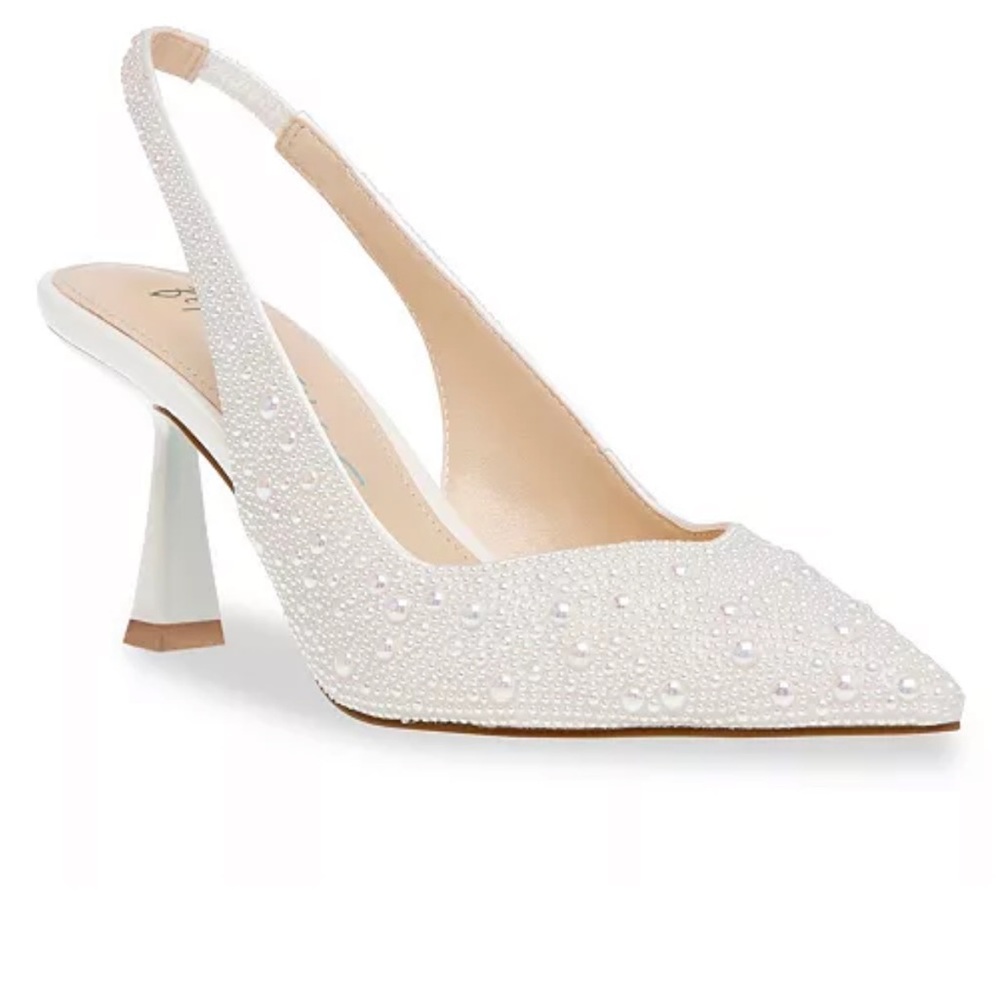 Elegant White Slingback Heels